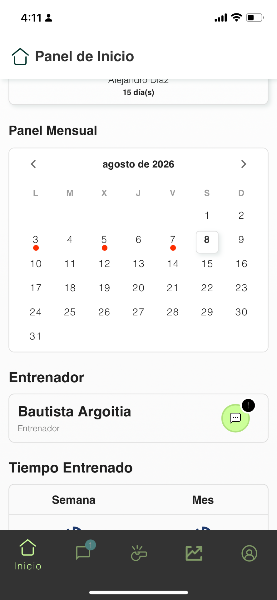 Builder Pro — Panel Mensual y tu entrenador