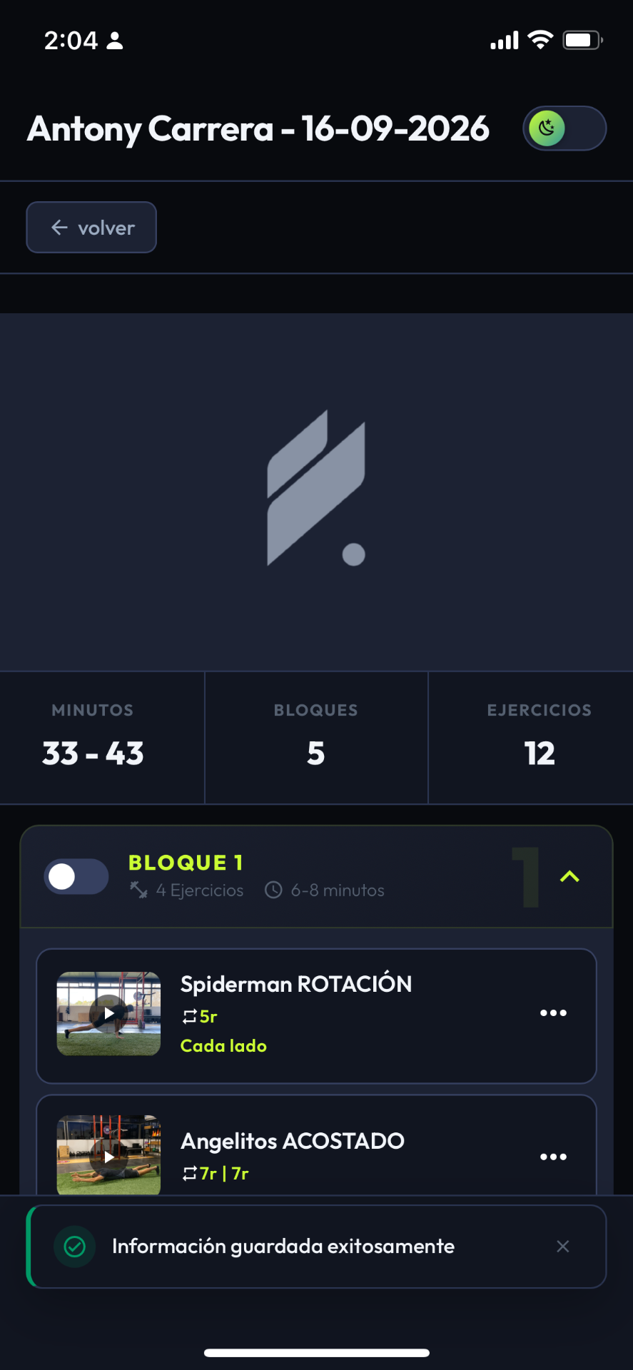 Builder Pro — La sesión, bloque por bloque